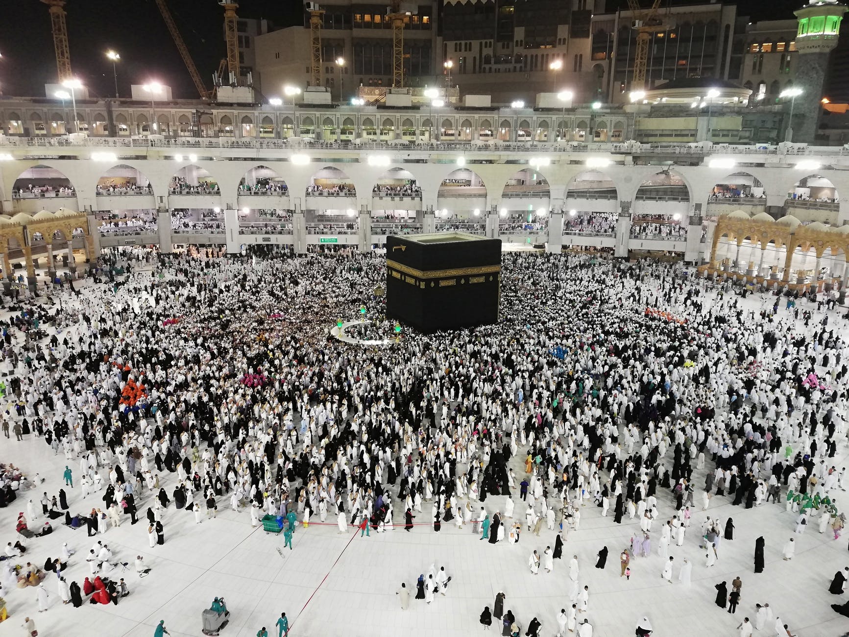 Saudi Arabia, muslim people visiting kaaba sacred site